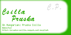 csilla pruska business card